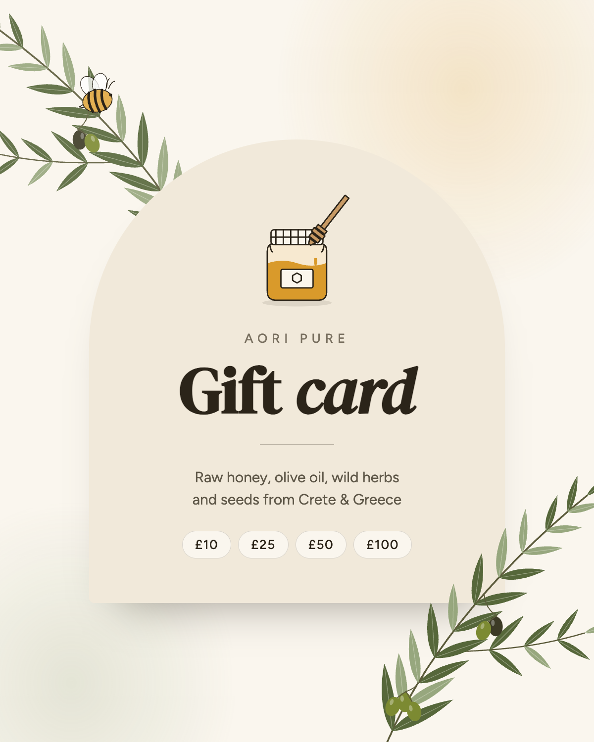 Aori Pure Gift card